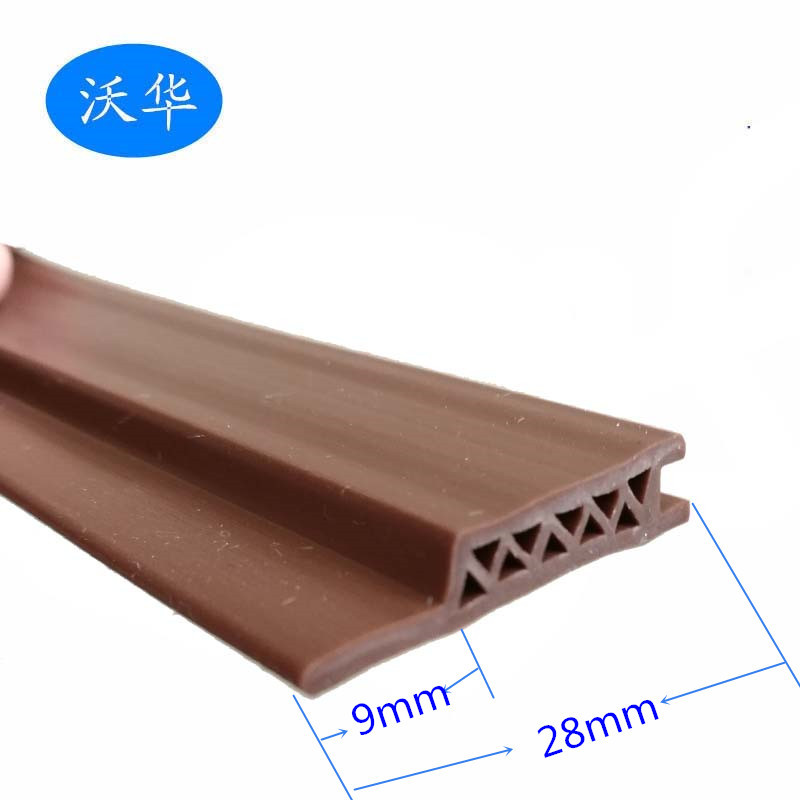 棕色硅胶门底密封条 自粘式门底防尘防虫密封条 硅胶门窗密封条