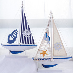 Mediterranean Creative Home Decor Sailing Ship Model Ornament, Birthday Gift for Friends, Moving In Gift