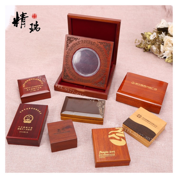 Manufactor Customized Wooden box Packaging box Commemorative coin wooden box Medal medal solid wood Packaging box Gift box