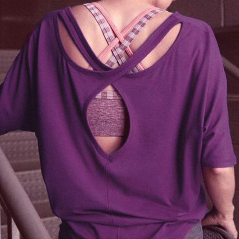 Womens Sexy Hollow Back Round Neck Short Sleeve T Shirt Spring Summer Collection Casual Wear Wholesale Available