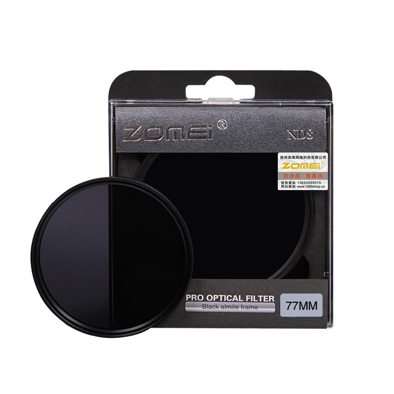 ZOMEI卓美ND滤镜减光镜67/72/77mm中灰镜微单相机镜头ND2/4/8
