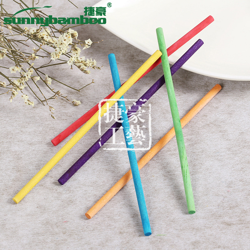 捷豪工艺原木木棒指甲美容签推平棒贴纸推平器彩色实木美甲清洁棒详情图10