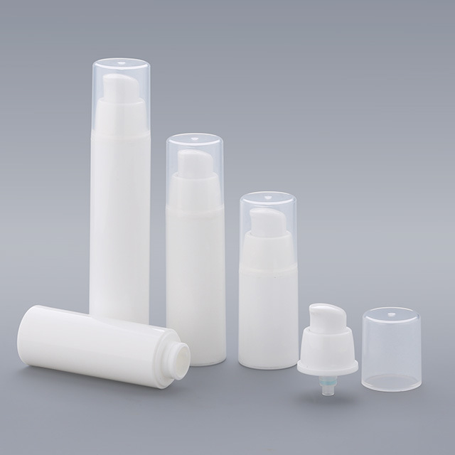按压式瓷白pp乳液瓶 多规格乳液真空瓶 防漏真空分装瓶