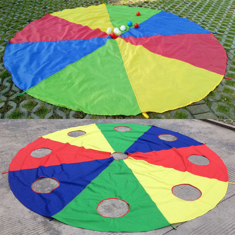 幼儿园户外打地鼠活动彩虹伞儿童游戏降落伞亲子早教感统训练器材
