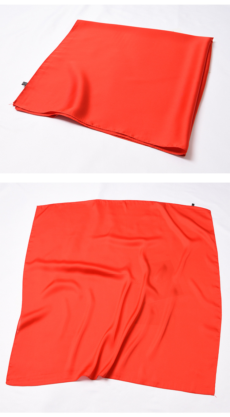 123g Weight Silk Scarf Classification Daily Occasion Satin Material Solid Color Pattern Summer, Spring, Autumn Season Women'S Gender Simple Style Style Women's Simple Style Solid Color Satin Silk Scarves 27