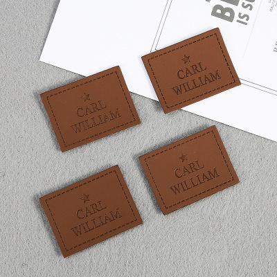 服裝配件定制真皮墊皮革商標定制牛仔褲衣服仿皮商標廠家直銷