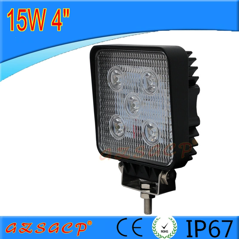Квадратная LED рабочая фара для SUV, суперяркий модернизированный противотуманный помощник, 15Вт