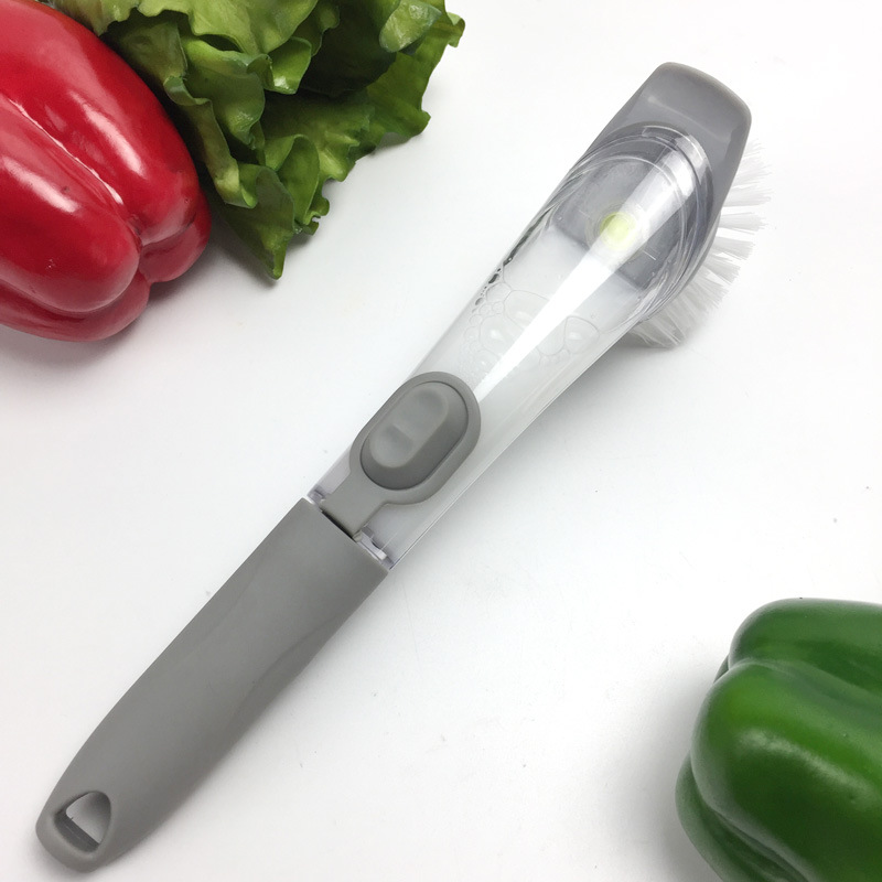 Wholesale dishwasher Soap dispenser Pot Brush silica gel Dishwasher Artifact Long handle kitchen Clean ball Dishwashing brush