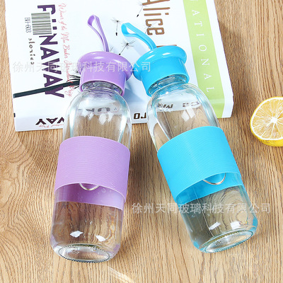 新款卡通创意透明玻璃杯礼品定制logo广告促销酷帅玻璃杯