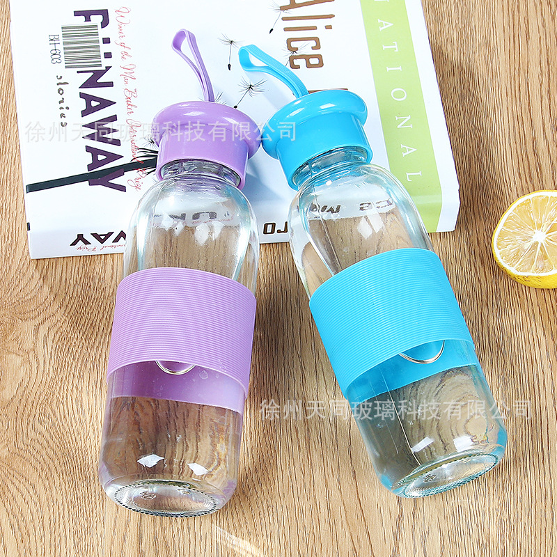新款卡通创意透明玻璃杯礼品定制logo广告促销酷帅玻璃杯
