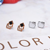 Plastic cute earrings, set, 36 pair, Korean style