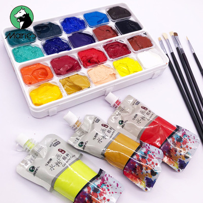 馬利袋袋裝水粉廣告顏料P5100補充型濃縮廣告畫100ml專用考試顏料
