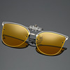 Fashionable metal ultra light sunglasses suitable for men and women, cat's eye, wholesale