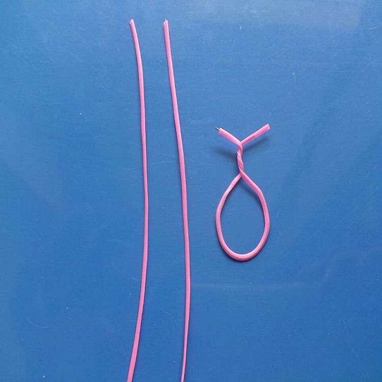 0.45mmPVC各种彩色扎线 包胶铁丝扎带 粉红色包胶扎线 迷你带