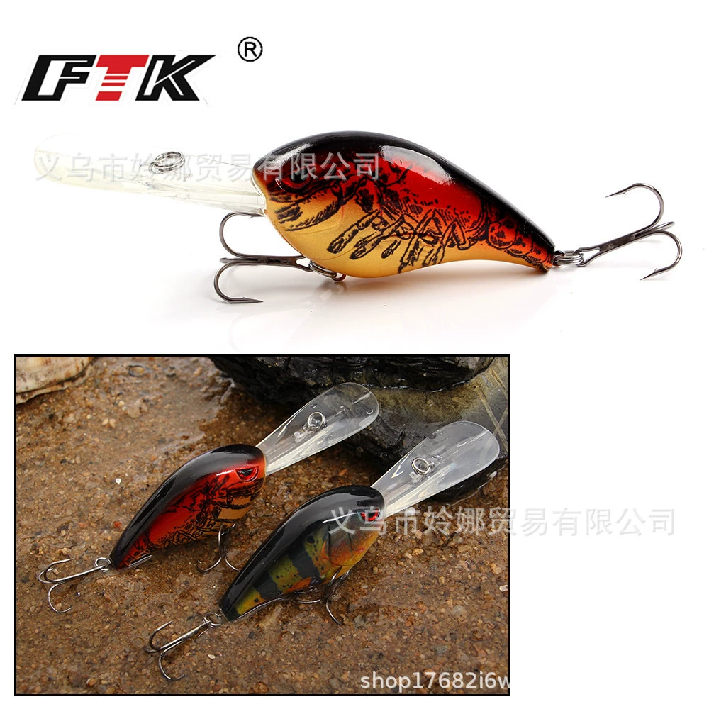 FTK приманка жесткая приманка натянутый рот окунь морская рыбалка AliExpress Amazon горячий стиль бионическая искусственная приманка завод-direct опт