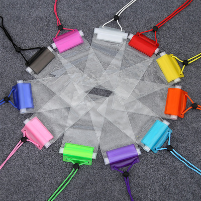 goods in stock new pattern Velcro PVC Fold mobile phone Waterproof bag transparent PVC Touch screen diving Waterproof bag mobile phone customized
