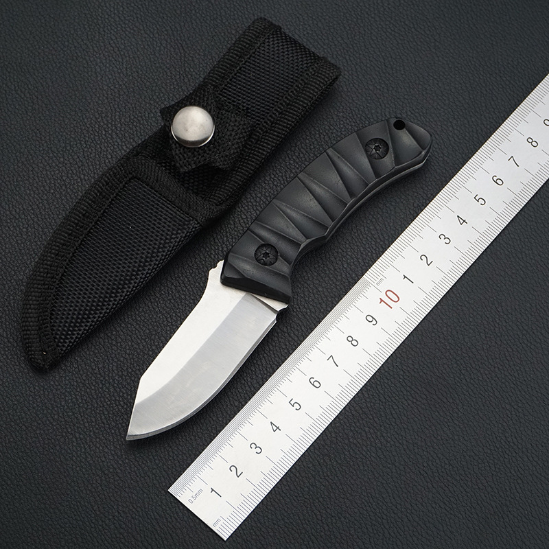 Stainless steel straight knife 7Cr14 Outdoor camping multi-function Self-defense EDC Straight Knife ABS goods in stock On behalf of
