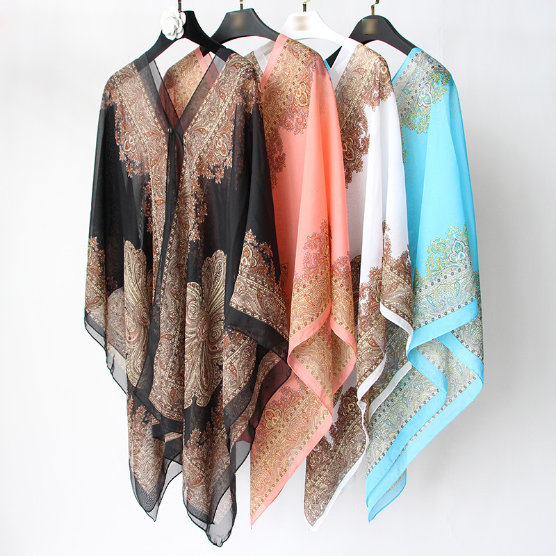 Variety of spring and summer shawl silk...