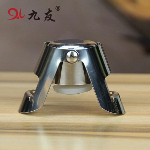 Cross-border best-selling metal wine tools large belly bottle sparkling wine stopper stainless steel champagne bottle stopper rotatable plastic plug