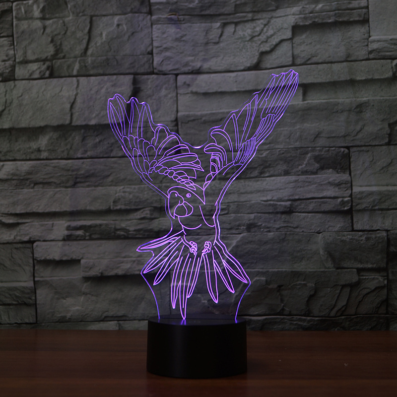 新款创意电子产品3d七彩视觉立体灯 礼品LED小夜灯FS-3355