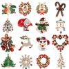 Christmas brooch, accessory for elderly lapel pin