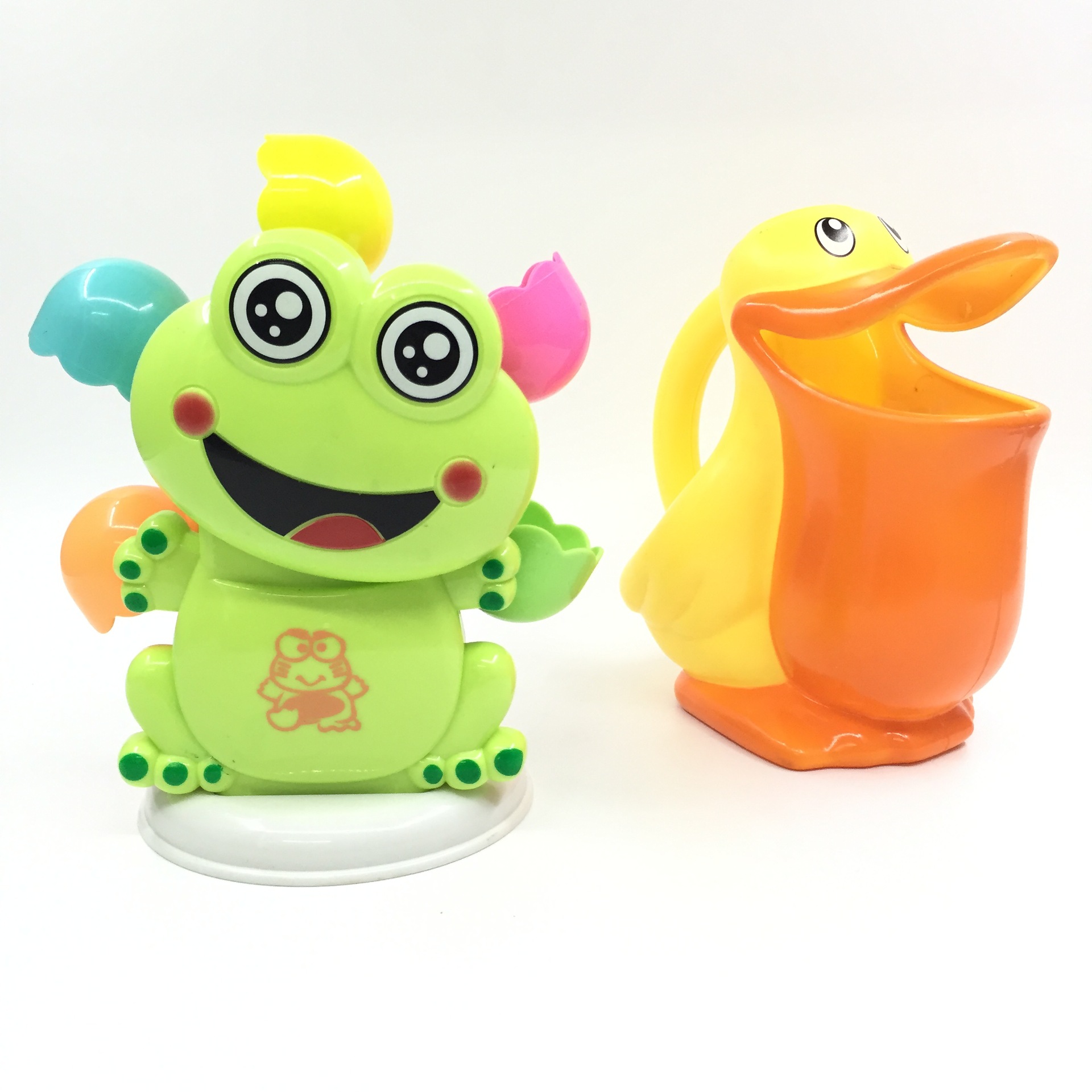 Baño DE LOS NIÑOS juguetes de agua diversión Rana agua molino de viento pato olla combinación juguetes de baño