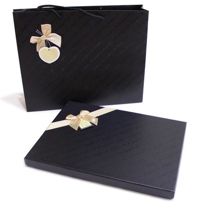 新款高檔氣質絲巾禮品盒黑色長方形女士絲巾盒廠家直銷