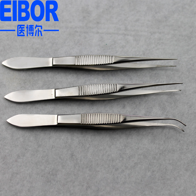 上海10cm眼科镊实验室精细镊 10cm医用辅料镊子量大优惠 厂家直销-阿里巴巴