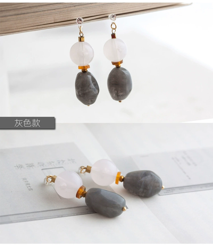 Японские ретро серьги, акриловые клипсы для ушей, DIY