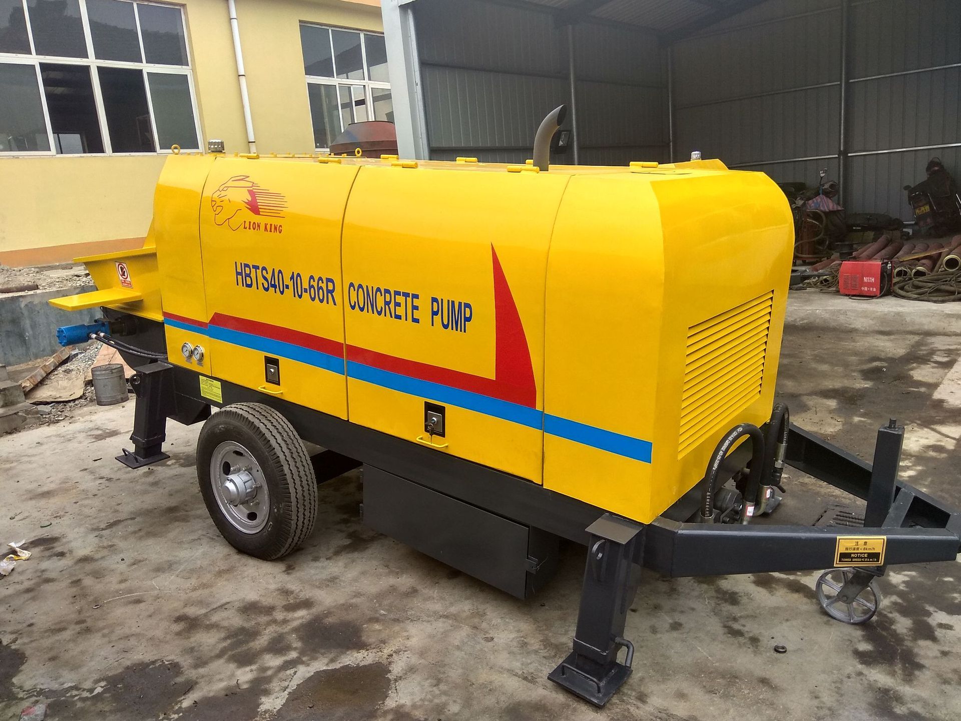 青岛40柴油泵 混凝土输送泵 混凝土拖泵 地泵 66KW柴油机动力拖泵