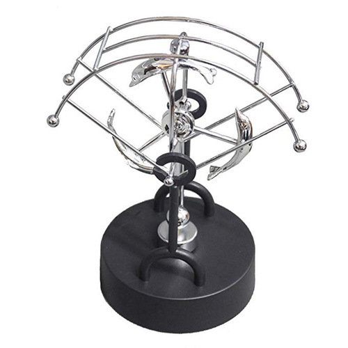 Metal chaos pendulum ball rocker, creative scientific and educational instrument, parachute fan-shaped perpetual motion instrument, home decoration crafts