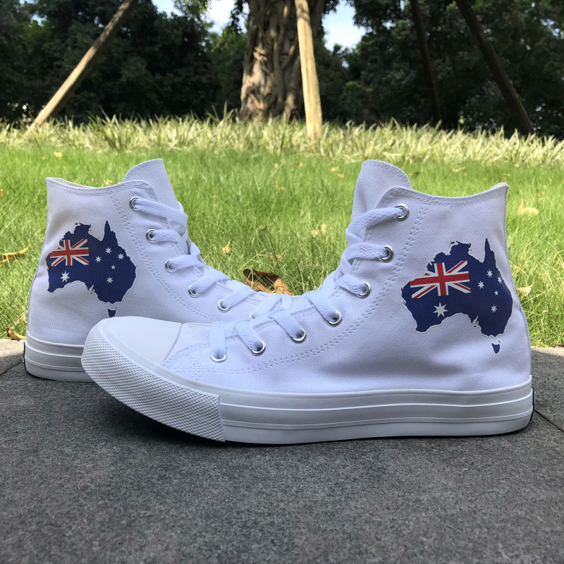 white flat canvas shoes