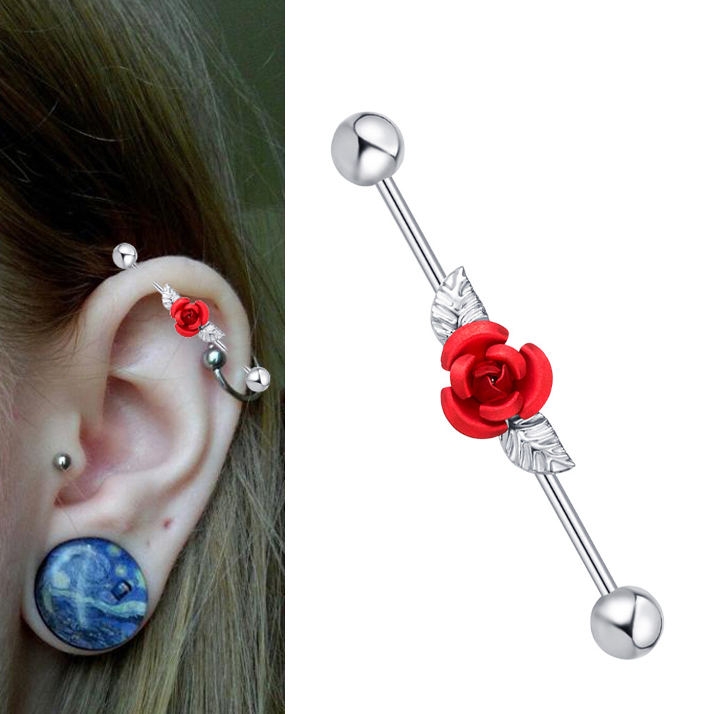 16G labret stud size and finish detail