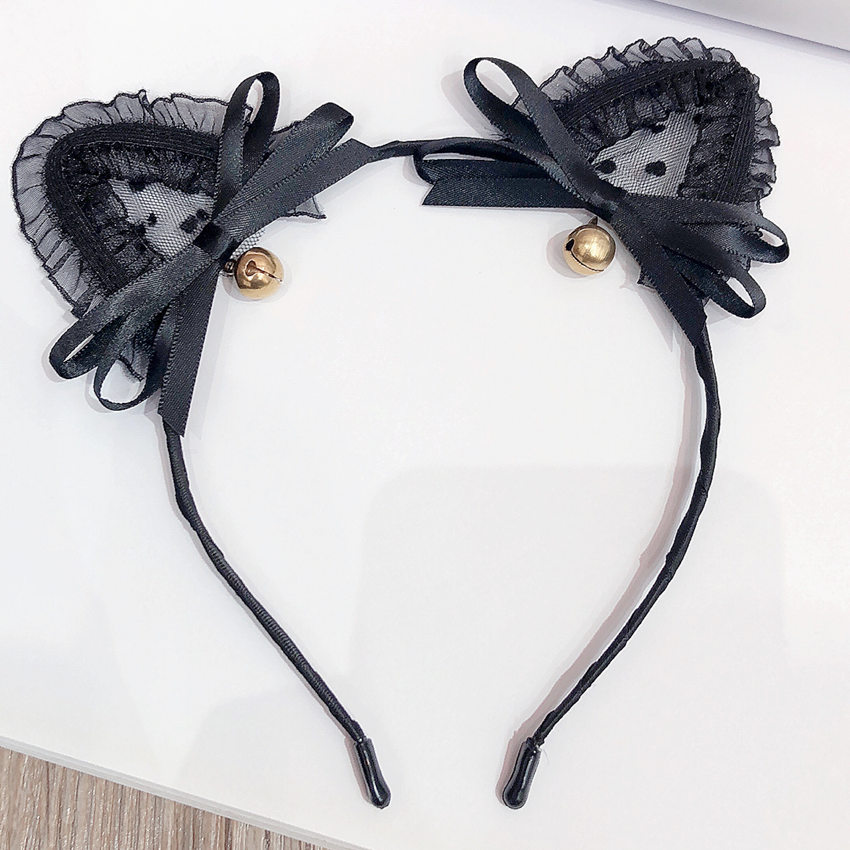 Lace  Bow Knot  Cute Bell Headband display picture 2