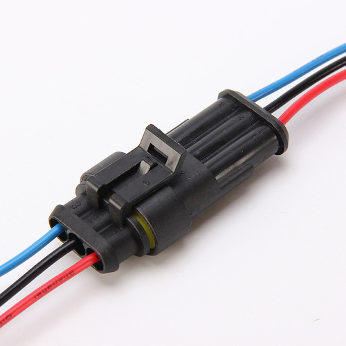 3P 1.5 series HID plug car waterproof connector car connector plug with wire 7cm per side