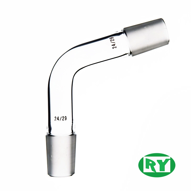 Шанхайский производитель силы Heqi, стекло, дистиллированное колено, 105-градусная коленчатая трубка, стандартная пробка для рта, стеклянный инструмент