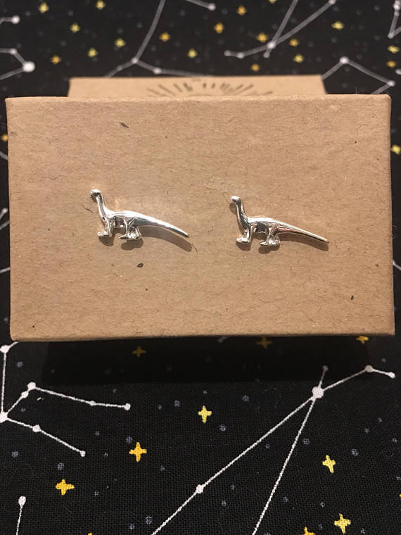 Aretes De Plata Chapados En Oro Dinosaurio Pequeño Monstruo Pendientes Al Por Mayor display picture 10