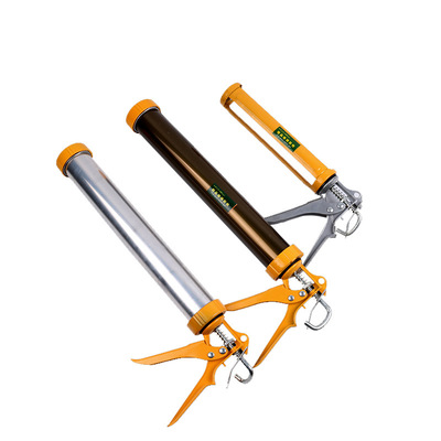 裝飾工具軟包結構膠壓膠槍白色古銅色鋁合金膠槍旋轉玻璃膠擠膠槍