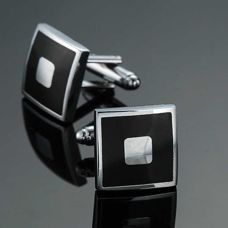 Business Geometric Copper Plating Men's Cufflinks display picture 13