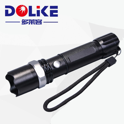 促销骑行强光手电 led手电筒户外变焦迷你远射充电防身强光手电筒