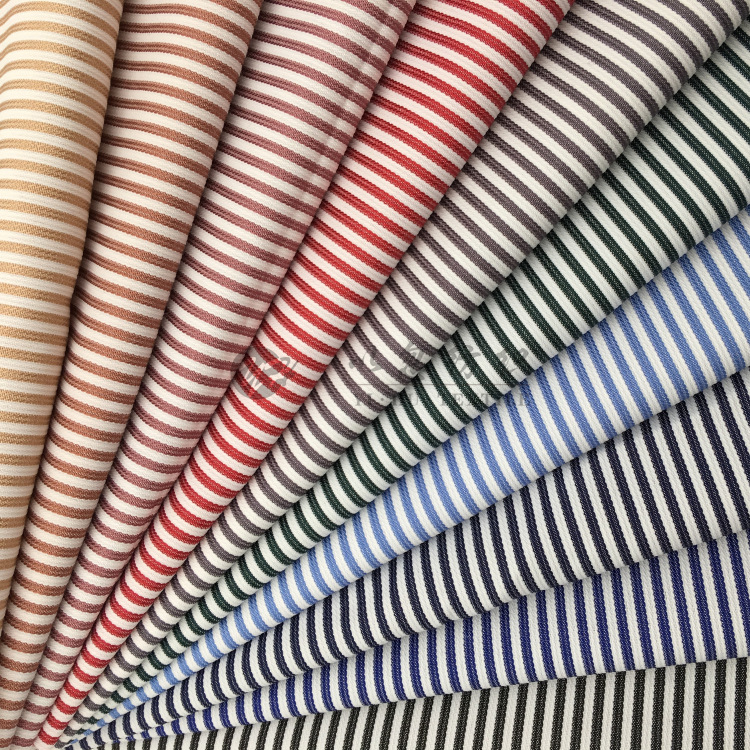 阳离子套色 0.2CM条子 2019年时尚男女装衬衫面料 春夏新款 现货