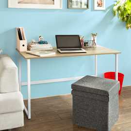 简易钢木结构办公桌家用经济型写字台小书桌大学生学习桌子