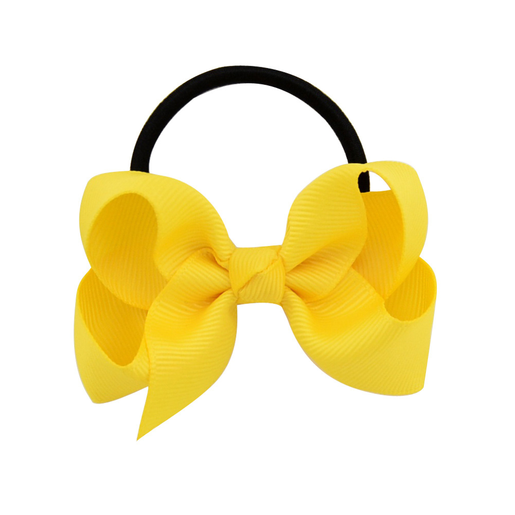 Children's Solid Color Baby Bowknot Hair Ring Set display picture 4