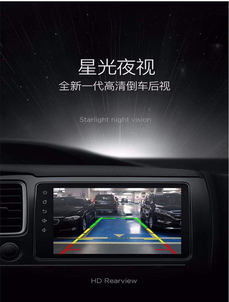 Reversing Rearview Camera Full Set High-Definition Starlight Night Vision Wide-Angle 12V Universal Reversing Image Car Camera