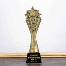 新款树脂奖杯现货奖杯 高档镀金奖杯现货批发颁奖奖杯奖品