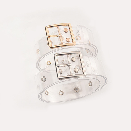 PVC Belt Resin Fashionable and Versatile Plastic Transparent Belt with Buckle for Women, Direct Manufacturer Sales and Wholesale