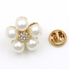 Protective underware, metal brooch from pearl flower-shaped, pin, clothing, accessory, Korean style