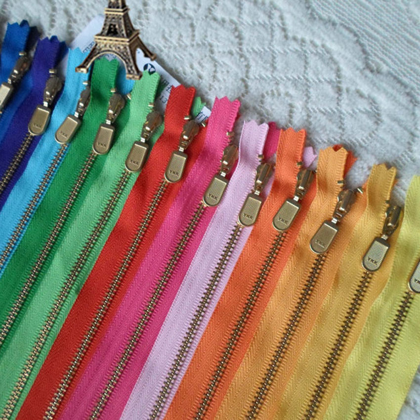 代订拉链 3号金铜闭口拉链 金属拉链 服装皮具拉链 定制拉链头