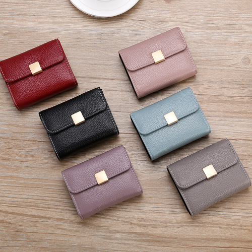 New Arrival Simple Genuine Leather Women's Cowhide Multi-Slot Small Card Holder Business Card Wallet Coin Purse Women's Driver's License Card Case