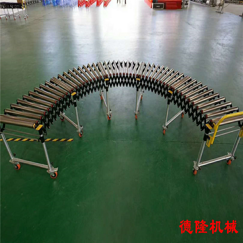 流水线转弯机 无动力托辊镀锌不锈钢滚筒辊轴滚轴 可伸缩长度可调